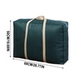 thumbnail image 3 of Bolsa de lona para almacenamiento | Bolsa de mudanza no tejida para ropa, edredones, mantas | Organizador de embalaje resistente al agua | Mangos robustos | Contenedor de viaje para ahorrar espacio, 3 of 5