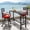 Black, variant on Dextrus 55” Rectangular Weather-Resistant Iron Patio Bar Table, Black