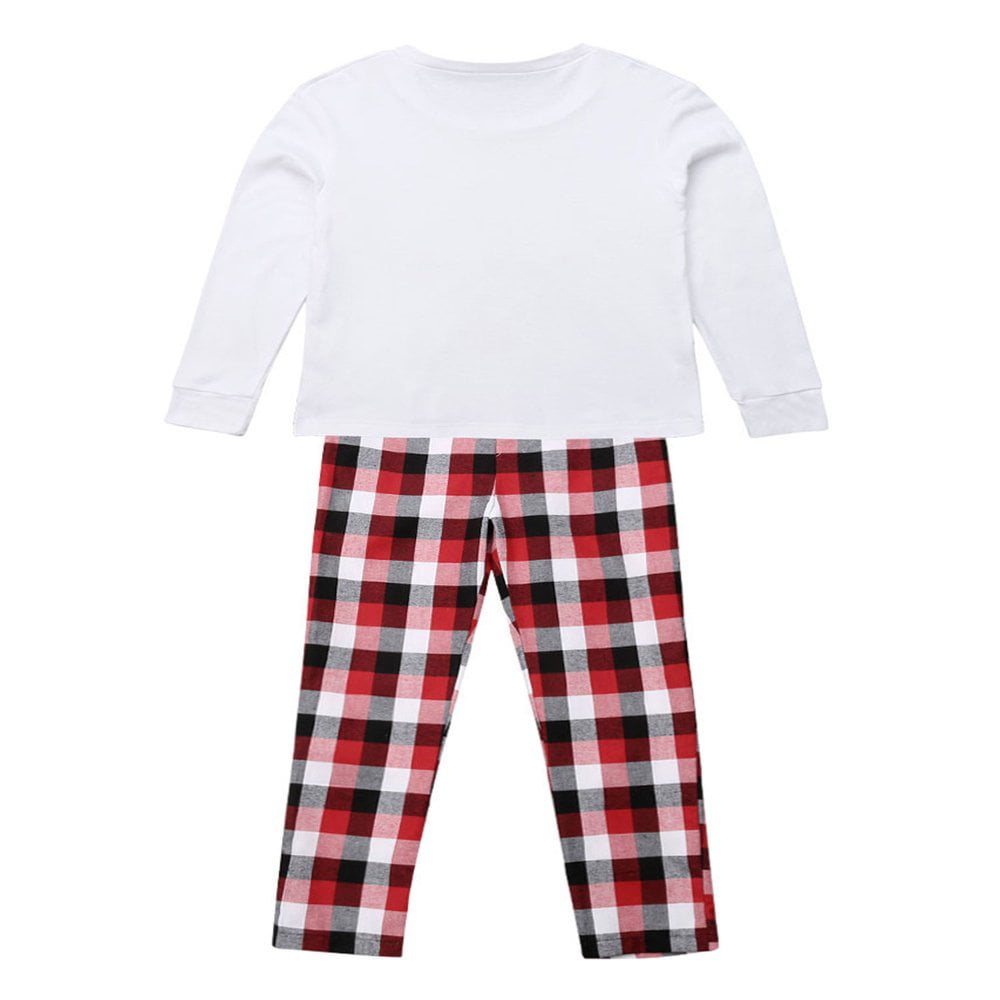 EIMELI Family Matching Christmas Pajamas Set Cotton Xmas Deer Holiday Pajamas Sleepwear Dad Mom Kids Baby PJs Walmart