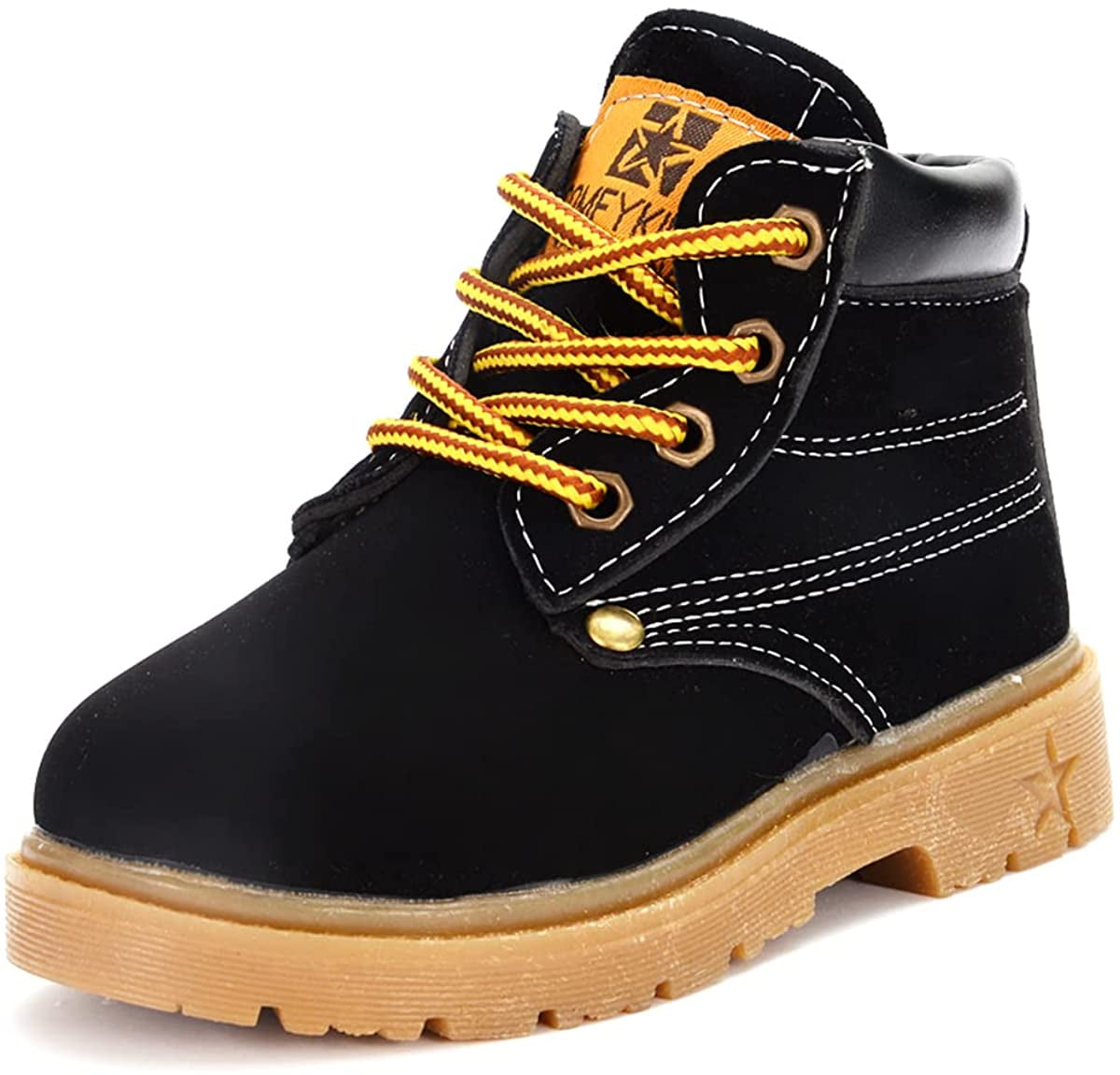 Toddler Kids Boys Girls Hiking Boots Waterproof Synthetic Leather Non