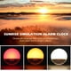 Réveillez la Lumière, GRDE Veilleuse / Réveil Couleur Simulation de Lever du Soleil et Fonction d'Aide au Sommeil, Double Réveil Réglable – image 4 sur 5