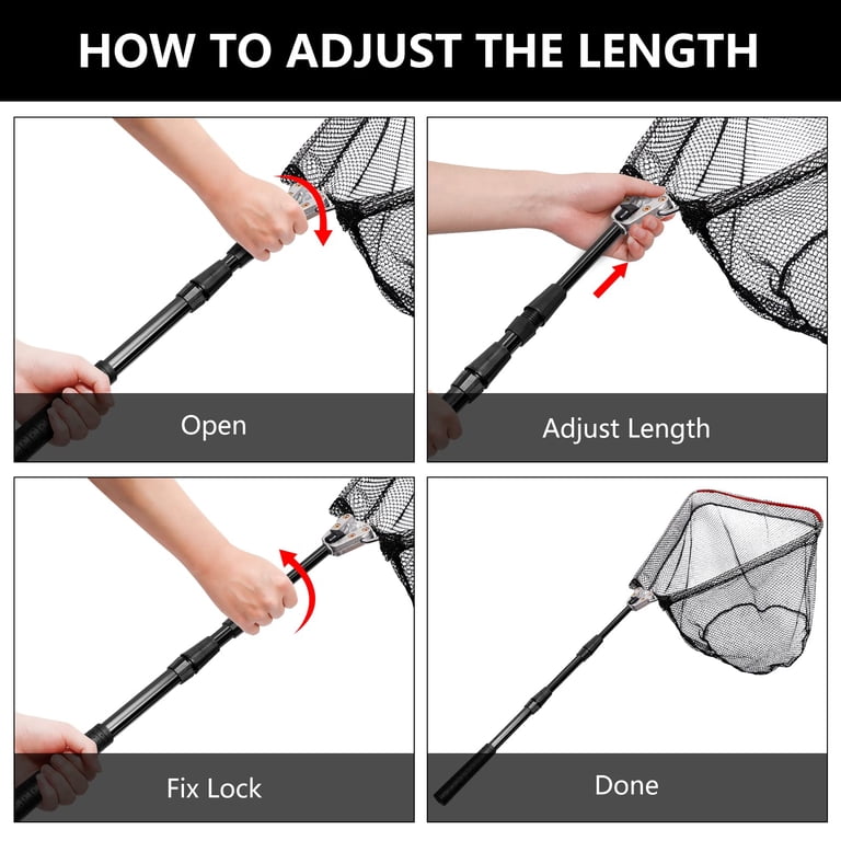 NAISHIER Collapsible Fishing Net, Telescopic Handle, 14-33 Inches photo 6