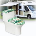 thumbnail image 6 of HELLHERO Clover Truck Pattern Fits All Toilet Shapes Elastic Fabric Round Toilet Lid Dust Cover Adjustable Bathroom Toilet Cover Set & Stretchy Fabric, 6 of 8