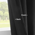 thumbnail image 4 of Cortinas de Terciopelo Negro Joydeco 183 cm de Largo 2 Paneles Ancho 132 cm, 4 of 7