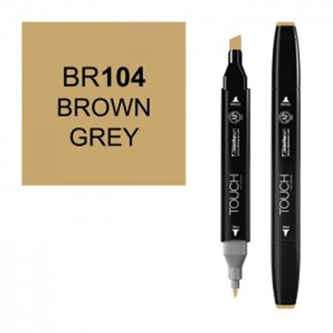 ShinHan Art 1110104-BR104 Twin Brown Grey Marker, Black