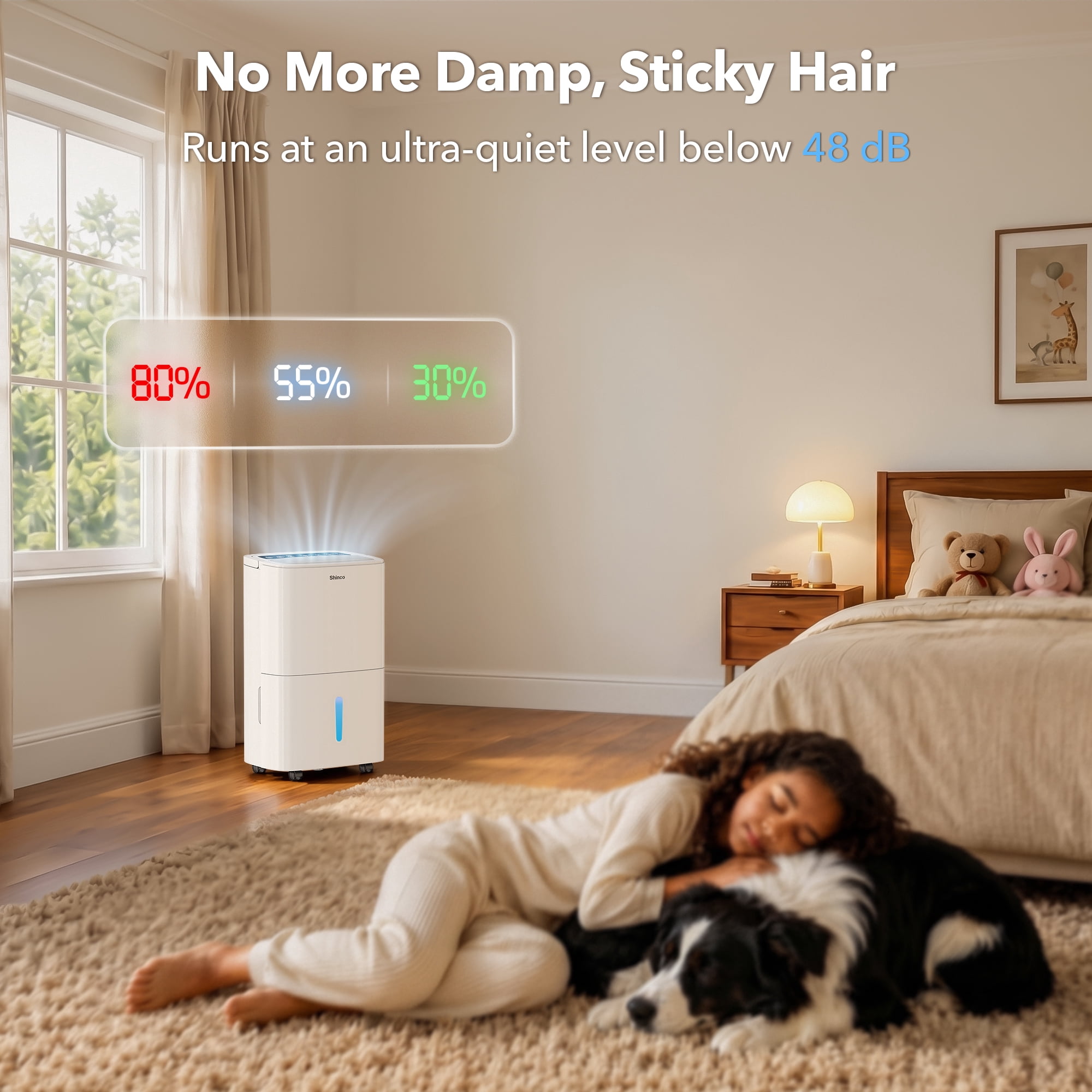 150 pt. 7,000 sq.ft. Portable Dehumidifier in White with WiFi Control, Built-in Pump, Dual-Filter, Auto Defrost