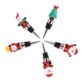 thumbnail image 3 of 5 PCS Wine Bottle Stopper,Wine Stopper,Christmas Decorative Wine Saver, Reusable Wine C pvc+Metal 0957, 3 of 9
