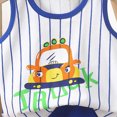 thumbnail image 4 of Toddler Boy Summer Outfits Baby Boys Cloting Set 2 Piece Outfit Cute Boy Print Sleeveless Tank Top Shorts Casual Cartoon Wear, 4 of 4