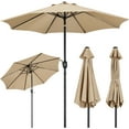 thumbnail image 5 of Alden Design 9 Foot Patio Umbrella with Crank and Push Button to Tilt, Tan, 5 of 13