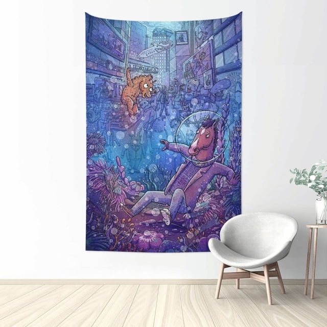 Póster de tapiz de BoJack Horseman Anima, decoración de pared para dormitorio de adolescentes, dormitorio, sala de estar