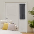 thumbnail image 5 of ZOPZO Blackout Door Curtain for Wide Glass Doors, Dual Rod Pocket Privacy Panel with Tieback, 54W x 40L Inch, Dark Gray, 1 Panel, 5 of 8