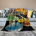 Creowell Flowers Art Nouveau Art Deco Throw Blanket Bedding Cozy