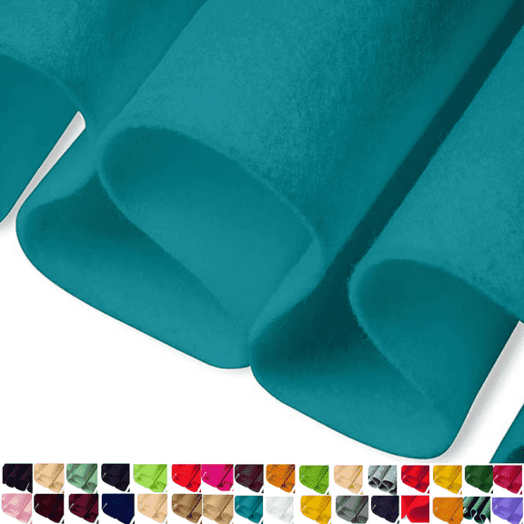 FabricLA Acrylic Felt Fabric - 72" Inch Wide 1.6mm Thick Felt by The Yard - Use Felt Sheets for Sewing, Cushion and Padding, DIY Arts & Crafts - Turquoise, 6 Yard