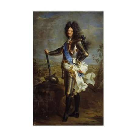 Portrait of Louis XIV of France, by Hyacinthe Rigaud Print Wall Art