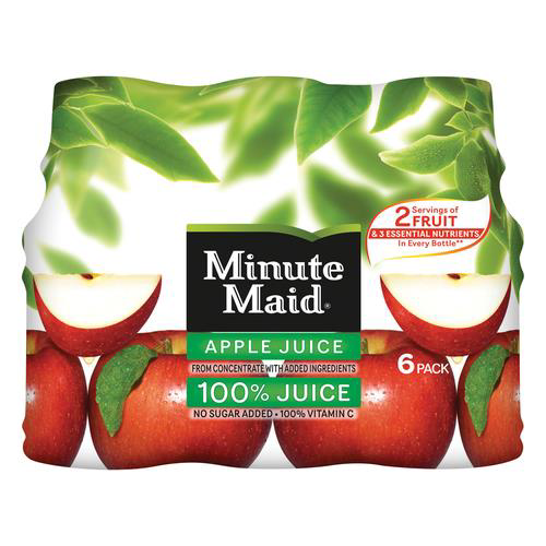 Minute Maid 100 Apple Juice, 6 CT, 10 Oz 60 Oz