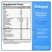 Vivioptal For Men, 60 Softgels (1 Year Supply), CoQ10, Lycopene & Resveratrol, Multivitamin & Multimineral, Gluten Free, German Formula