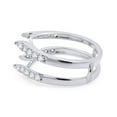 thumbnail image 3 of AFFY White Natural Diamond Wrap Enhancer Solitaire Ring In 10k White Gold (0.5 Cttw), 3 of 6