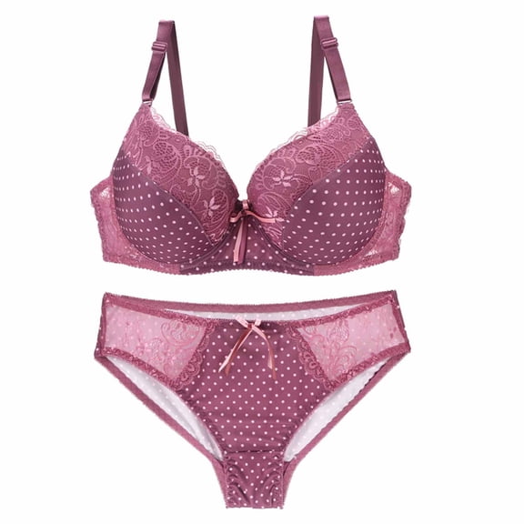 Levmjia Women Lace Bra Panty Set Underwire Full Coverage Solid Color Lingerie Sets With Adjustable Straps Daily Wear Dating Party Night Events