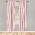 thumbnail image 4 of Ambesonne Birds Window Curtains, Design with Dots and Animals, Each 28" W x 95" L, Vermillion and White, 4 of 4