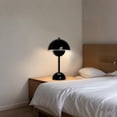 thumbnail image 2 of Rechargeable Mushroom Table Lamp Modern Flower Bud Design, Touch Dimmable 1800mAh Cordless LED Night Light, Minimalist Bedside Lamp for Bedroom Living Room, Portable Nordic Decor Lighting, 2 of 4