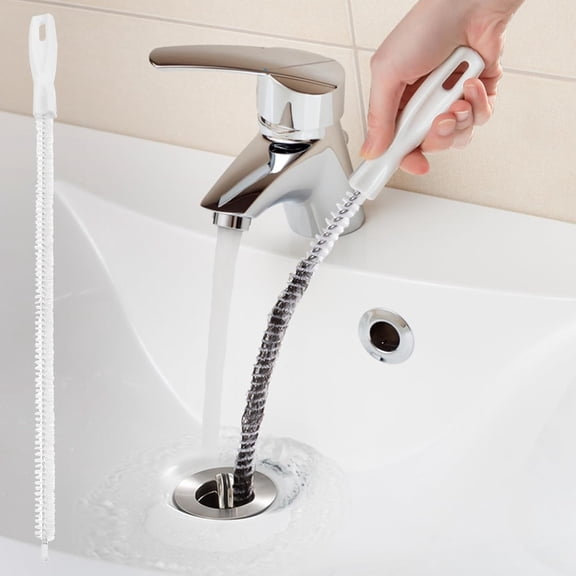 ACDANC Drain Cleaning Brush,Kitchen Sink Drain Clog Remover Brush,Flexible Long Pipe Hair Clogs Catcher Cleaner Tool for Toilet,Bathroom Tub Flexible Long Pipe Drain Clog Remover