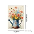 thumbnail image 4 of AMHNF Watering Can with Colorful Flowers Linen Garden Flag for Spring Summer Home Outdoor Garden Yard Door Decor 12x18 inch, 4 of 5