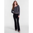 thumbnail image 2 of No Boundaries Banded Hem Top with Long Sleeves, Women's XXS-XXL, 2 of 5
