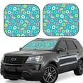 thumbnail image 2 of Picia Donut 2 Piece Car Windshield Sun Shade Foldable | Foldable Sun Shield for Front Window Blocks UV Rays and Keeps Your Vehicle Cool-, 2 of 7