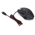 thumbnail image 3 of Wired Mouse, Comfortable Ergonomic Gamer Mouse DPI Adjustment Excellent Workmanship  For  XP For  Vista Black, 3 of 8