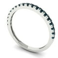 thumbnail image 2 of 0.57 ct Brilliant Round Cut Natural London Blue Topaz 18K White Gold Stackable Band SZ 5.25, 2 of 6