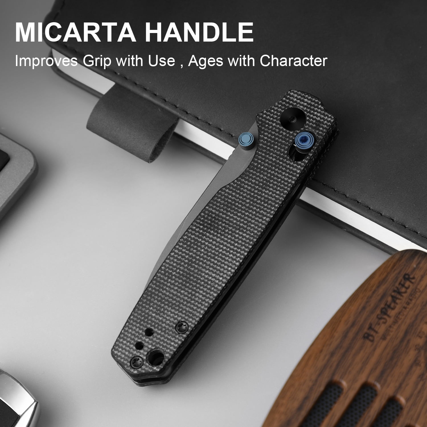 Kizer Pokiman CD EDC Folding Pocket Knife AEB-L Blade Micarta Handle V3789A1