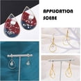 thumbnail image 2 of 10 pc 201 Stainless Steel Linking Rings Laser Cut Teardrop Stainless Steel Color 26x17x1mm Inner Size: 23.5x15mm, 2 of 2