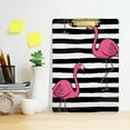 thumbnail image 5 of FMSHPON Pink Flamingo Silhouette Clipboard Hardboard Wood Nursing Clip Board and Pull for Standard A4 Letter 13x9 inches, 5 of 7