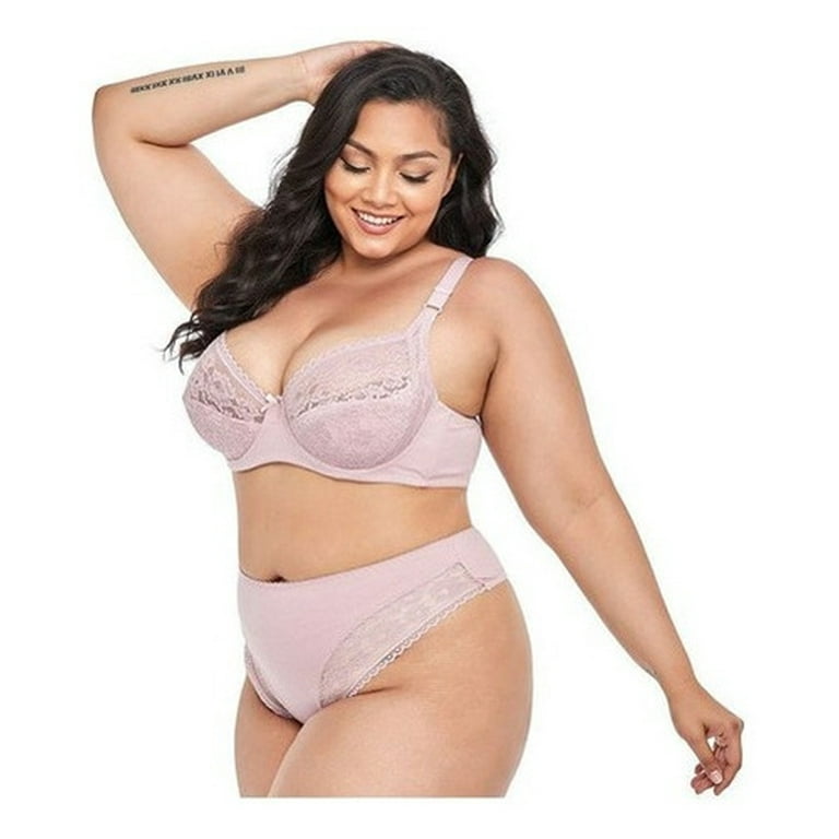 Conjunto Sujetador De Tanga Sexy De Talla Grande Para Mujer