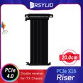 thumbnail image 1 of PCIe 4.0 X16 Riser Graphics Card Extension Adapter PCI-e 4.0 3.0 for ITX Chassis K39 A39 A1 D19 D21 D30 K66air Y21 20cm black, 1 of 3