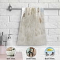 thumbnail image 4 of Beach Starfish Family Hand Towels 2 PCS, Summer Sandy Sky Kitchen Towel Ultra Soft and Highly Absorbent,Decorative Fingertip Face Towel for Bathroom Hotel, 28.3"x14.4", 4 of 4