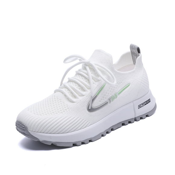 Women's Lightweight Walking Sneakers Casual Lace Up Flats Tennis Athletic Running Fashion Sport Shoes for Girls