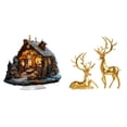 thumbnail image 1 of Escultura de belén, adorno de mesa, estatua de ciervo, figura de resina acrílica, decoración de pie con base estable, adecuada para coleccionar, adorn, 1 of 8