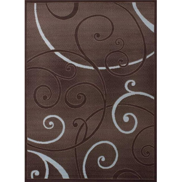 United Weavers 851 10951 28a 2 ft. 3 x 7 ft. 2 in. Dallas Bangles Runner Rug, Chocolate