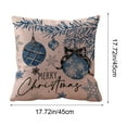 thumbnail image 3 of Luoshdecor Christmas Pillow Covers,18x18 in Decorative Farmhouse Snowman Christmas Tree Blue White Pillow Covers for Winter Holiday Home Sofa Decoration, 3 of 6