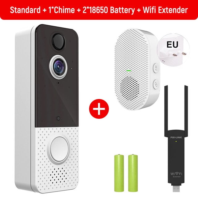 EKEN T8 Smart Doorbell Camera IP 1080P Phone Door Bell For Apartments IR Alarm Wireless Security