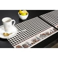 thumbnail image 5 of Placemats Set of 4 Washable,Rustic Country Star Black Lattice Placemat for Dining Table Decorations, Heat-Proof Table Mats for Kitchen Dinner Banquet Farmhouse Wooden Plank, 5 of 6
