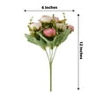 thumbnail image 3 of Efavormart 4 Pack | 12" Artificial Pink Mini Ranunculus Silk Flower Arrangements, Faux Buttercup Floral Bouquets, 3 of 11