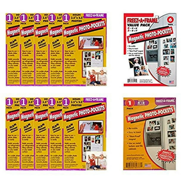 Freez A Frame Magnetic Photo Pocket 2 5 X 3 Wallet Size 10 Pack Combo Frames By Freezaframe Com - 2 1 X 3 Magnetic Picture Frames Freez A Frame Magnetic Photo Pocket 2 5 X 3 Wallet Size 10 Pack Combo Frames By Freezaframe Com - 2 1 X 3 Magnetic Picture Frames