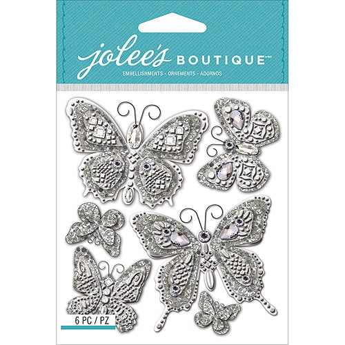 JOLEE ' S Boutique 3-D Craft Embellishment Butterfly Silhouette Punched Tags 