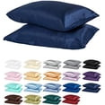 thumbnail image 1 of pillow case with zipper, 2 pillow cases (king, navy), 1 of 2