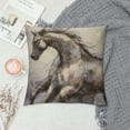 thumbnail image 2 of Fenyluxe Horse Pillow Covers Short Plush Indoor Outdoor Sofa Couch Case Zipper Closure 1PC 22x22in, 2 of 5