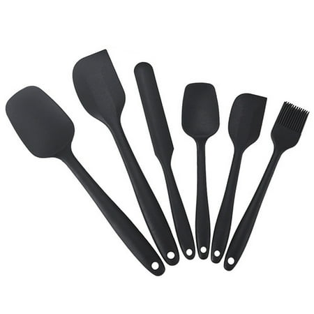 

buateil 6Pcs Kitchen Silicone Cream Butter Spatula Scraper Oil Brush Baking Tool Set