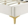thumbnail image 5 of Modway Sofia Channel Tufted Performance Velvet Queen Platform Bed in White, 5 of 8