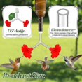 thumbnail image 3 of 3 Pcs Floral Hummingbird Feeder Tubes and Stoppers, Red Double Head Hummingbird Feeding Ports, Water Feeding Replacement Parts Wine Bottle Plug for Ou, 3 of 5